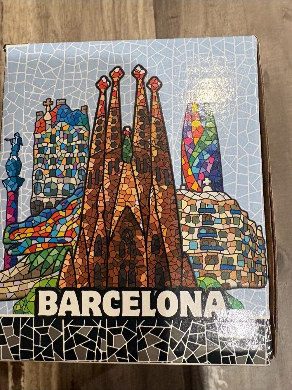 Barcelona Mosaic Ceramic Mug New In Box